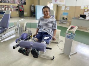 レッグエクステンションでリハビリ｜筋力増で家族も大喜び！